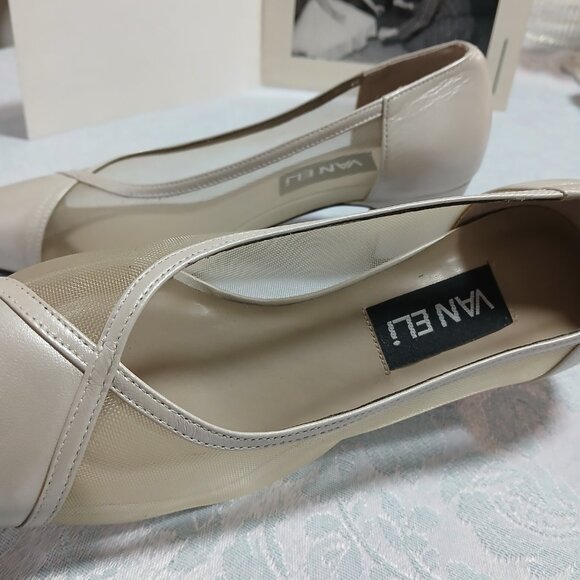 Retro Style Van Eli Pearl Colored Pumps Size 6 1/2 M - Picture 5 of 9